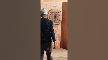 custom throwing axe by Wyatt Hines spike sticks over and underhand