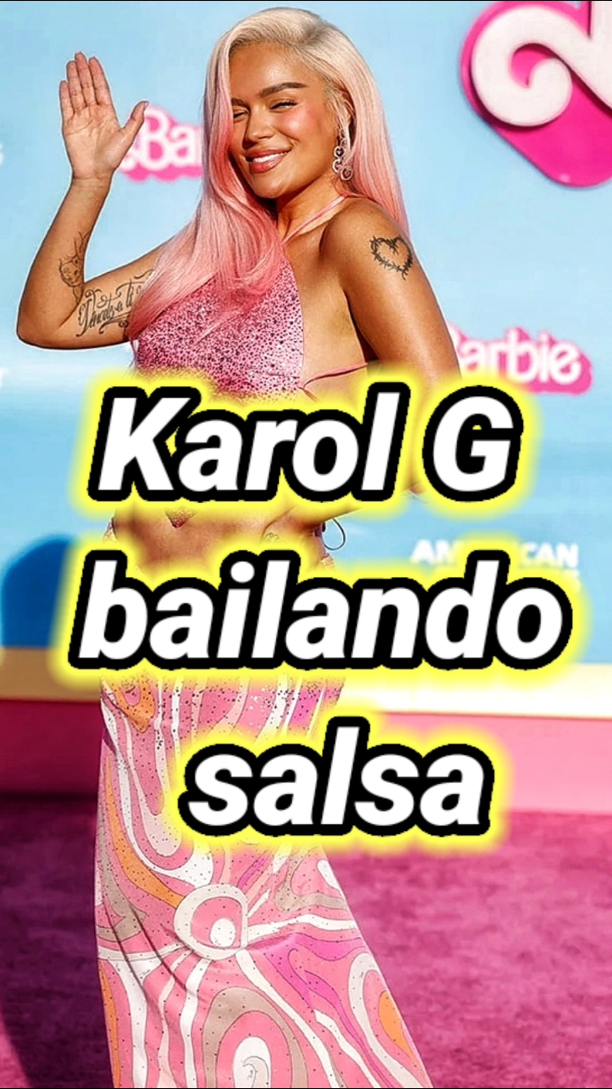 Karol G bailando salsa.  #karolg
