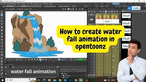 how to create water fall animation in opentoonz, opentoonz animation tutorial