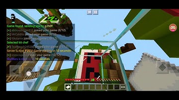 Minecraft Pe Cube craft bedrock skywars solo first video on channel