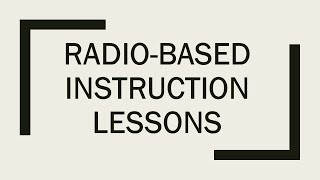 RADIO-BASED INSTRUCTION LESSONS| Radyo Eskwela