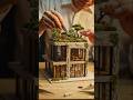 🚀A rapid, eye-catching miniature luxury eco-house crafting video😱🏗📈 #diy #craft #handmade #short