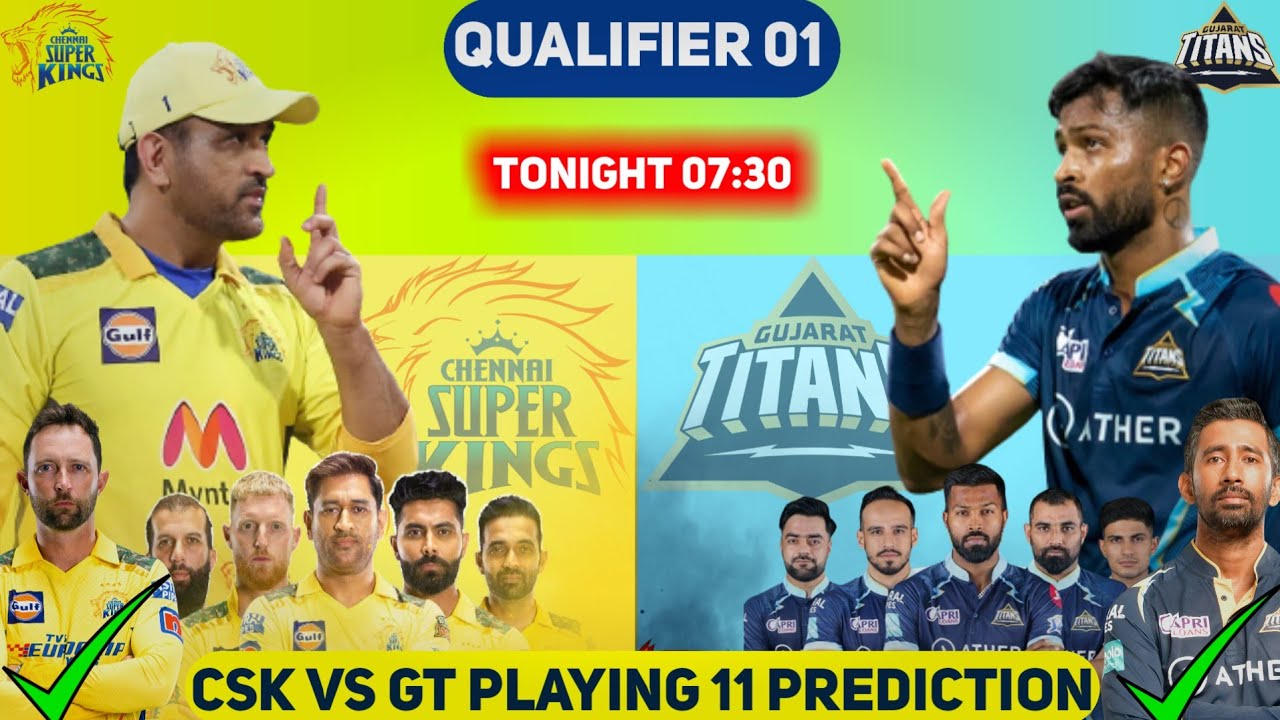 Ipl 2023 playoffs | Csk Vs Gt Ipl 2023 Qualifier 1 Playing 11 ...