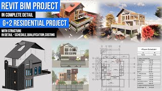 Revit BIM Complete Project | G 2 Residential Project with Complete Details