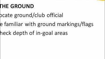 Introduction to Rugby Refereeing Module 2 Fixture Organisation