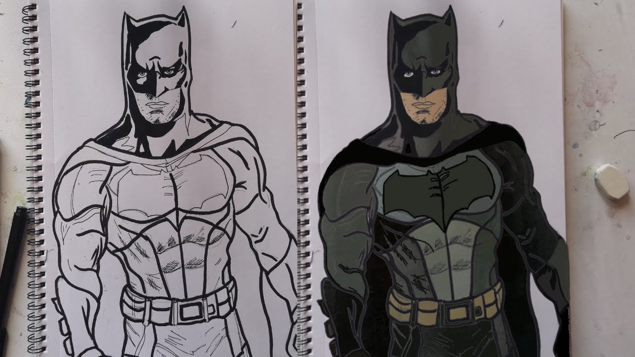 How to draw Batman step by step Tutorial DC Comics - YouTube