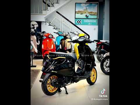 Video Vespa Sprint Đen Bóng Phối Gold ! Ông Hoàng Bóng Đêm... - youtube