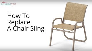 How To Replace A Chair Sling You - How To Change Slings On Patio Chairs