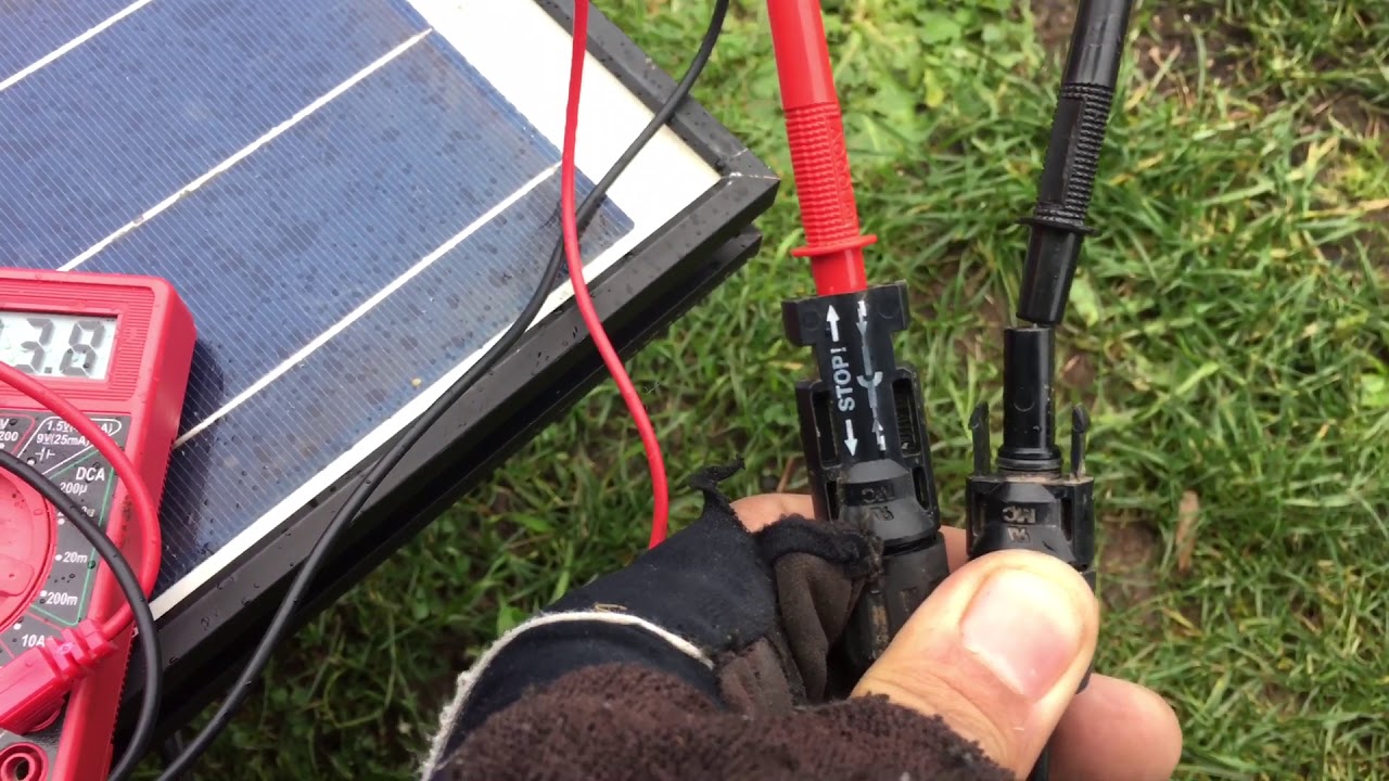 How to Quickly test a solar panel using a multimeter - YouTube