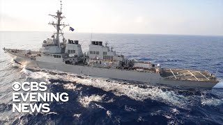 U.S. warship takes down Iranian drone over Strait of Hormuz