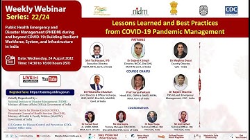 Webinar on Lessons Learned and Best Practices from COVID-19 Pandemic Management