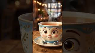 কথা বলা চায়ের কাপ! ☕✨ | Talking Teacup Animation Shorts#viral #shorts