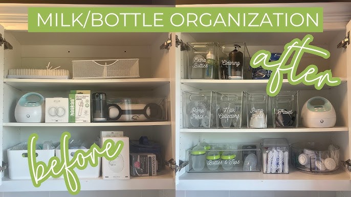 Organizing and adding baby bottles in my Pantry. Seeing how I like the new  system. Products linked. 
