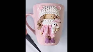 Decorative Polymer Clay Mug Decorative Mug Clay