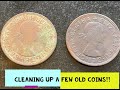 Cleaning some of my coins with a Dremel type tool!