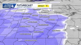 Pennsylvania snow projections for Saturday, December 13