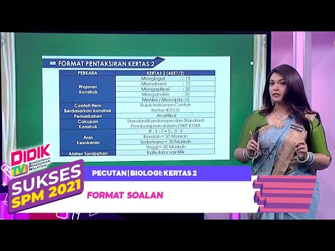 Sukses SPM (2021) - Pecutan | Biologi: Kertas 2 - Format Soalan