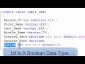 Sql Boolean Create Table