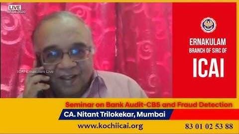 Seminar on CBS and Fraud Detection by CA.Nitant Trilokekar,Mumbai