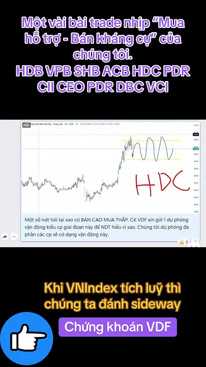 Khi VNIndex tích luỹ, ta đánh sideway: cổ phiếu HDB SHB ACB VPB VCI HDC CEO CII PDR DBC