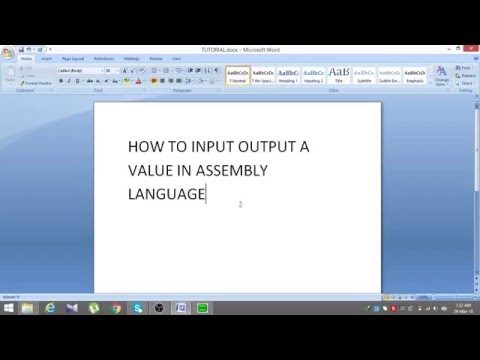 Assembly Language Input Output