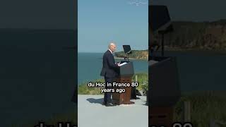 Biden channels Reagan in D-Day speech honoring American Rangers