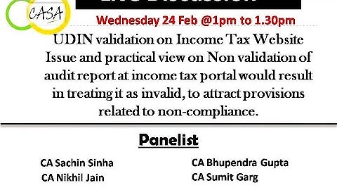 LIVE Discussion on UDIN