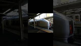 高崎駅に停車中の特急 スワローあかぎ6号（JR東日本651系電車）タキシードボディのすごいヤツ。2022年（群馬県）SWALLOW AKAGI Takasaki Station JAPAN TRAIN