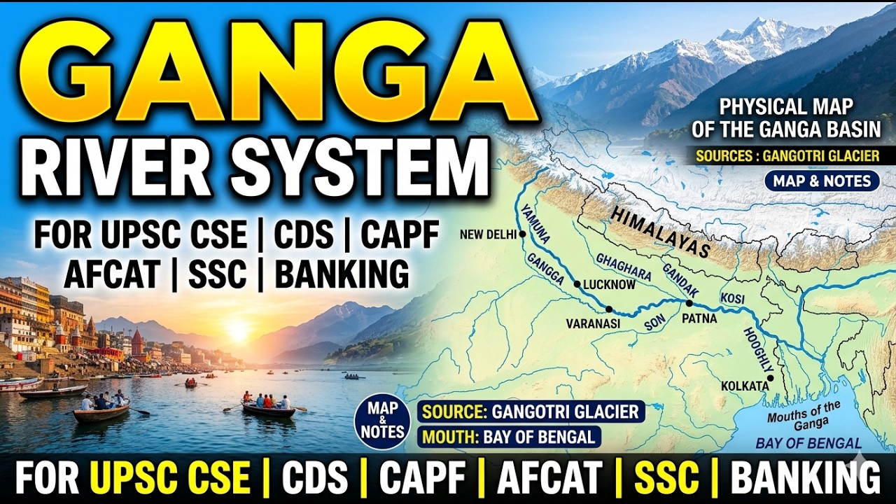 GANGA RIVER SYSTEM: INDIAN GEOGRAPHY FOR UPSC CSE, NDA, CAPF, CDS ...