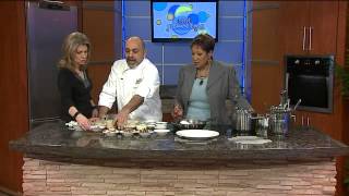 Chef Feker perpares East's Exotic Mushroom Risotto