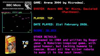 Arena 3000 - Microdeal - BBC Micro - Emulated, Pantheon - 32,253 points.
