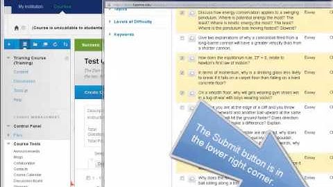 Bb Learn 9.1: Adding Questions Using a Question Set