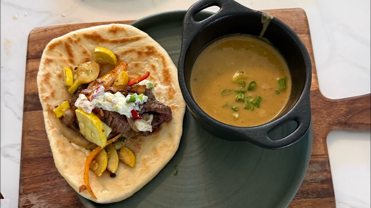 Butternut Squash Soup, Naan, and Snickerdoodles