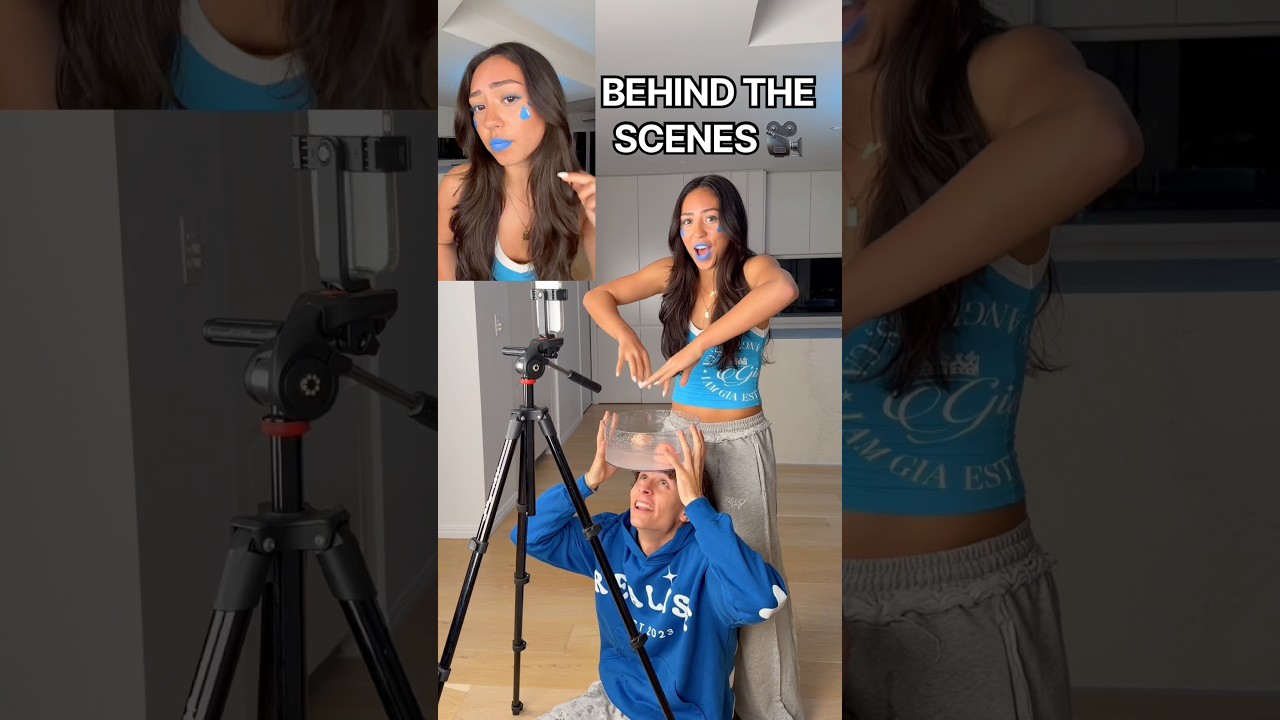 BEHIND THE SCENES CRY BABY TREND! 💧😭🥹 #shorts #couple