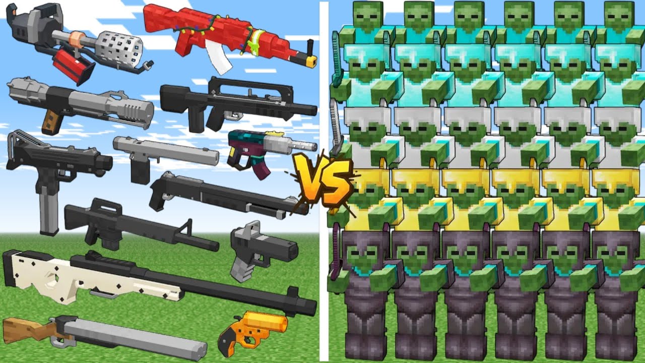 What TaCZ New Gun Can Defeat The Most Zombie Bosses in Minecraft? - YouTube