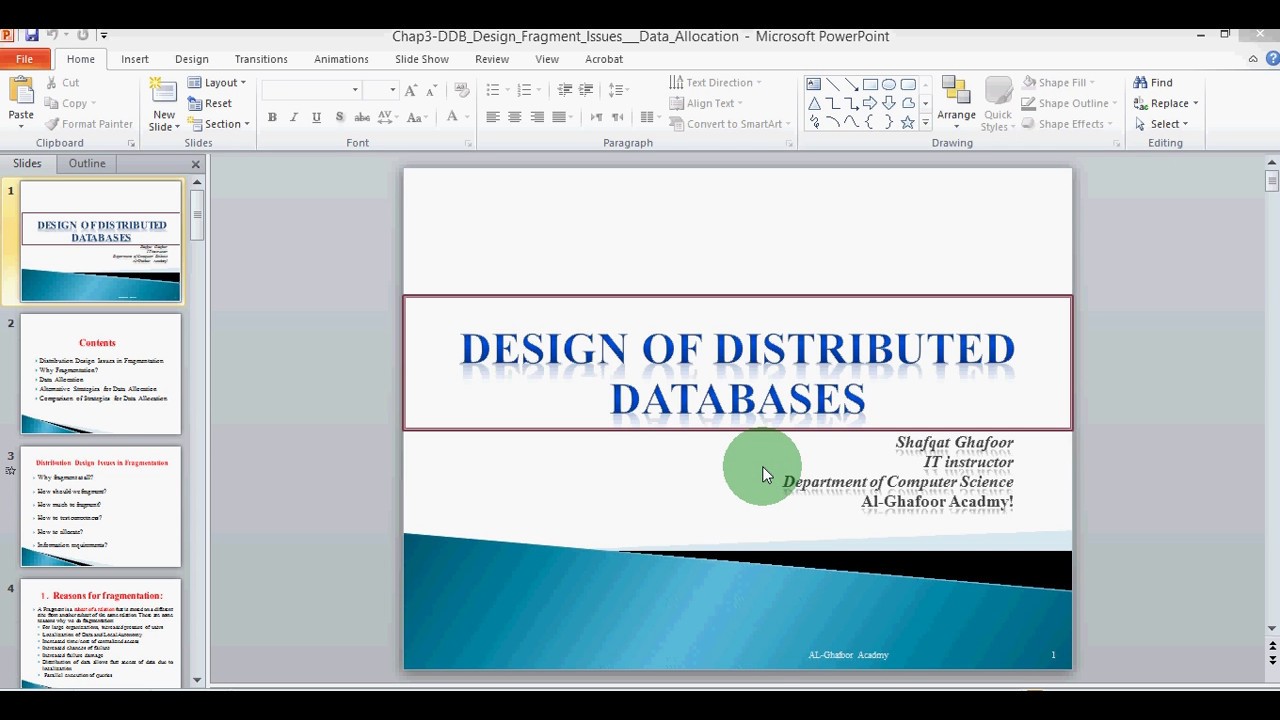 fragmentation and data allocation | distributed database | in hindi ...