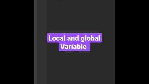 python program local and global variables use