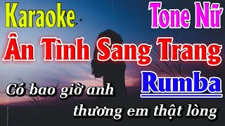 Ân Tình Sang Trang Karaoke Tone Nữ Em Nhạc Sống Rumba Karaoke Lâm Organ - Beat Mới