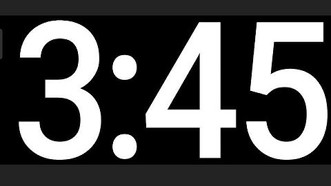 3 Minute 45 second Timer
