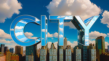 Blender with Stable Diffusion XL - Text based art - City