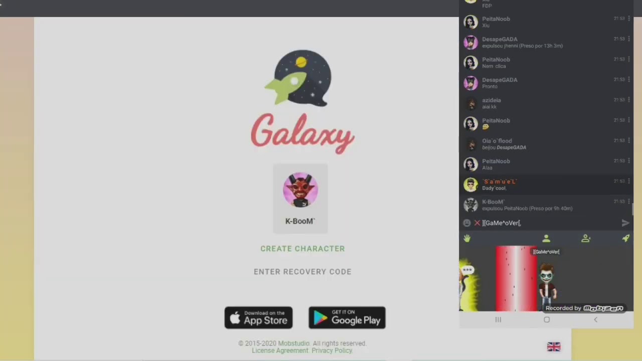 Galaxy Chat Play Showing my manual game by KBooM YouTube