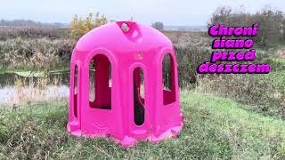 Pink Haybell Feeder With Slow Feed Net Hb200Sfp