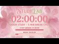 2 Hour Study Timer 🌸 Beautiful Pink Flowers Aesthetic | Deep Focus (No Breaks)