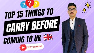 Top 15 Things to Carry Before Coming To UK ?? | Essential Packing Guide for International Students 