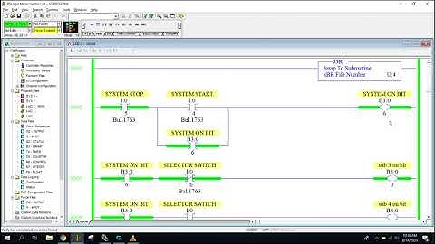 Allen Bradley PLC - Master Controls for Subroutines