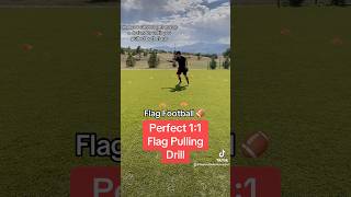 Youth Flag Football 101 Drill | Basic 1:1 Flag Pulling Drill that WORKS #flagfootball #shorts