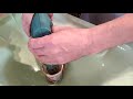 Сверлим отверстие в керамической мойке. / How to make a hole in the ceramic sink.