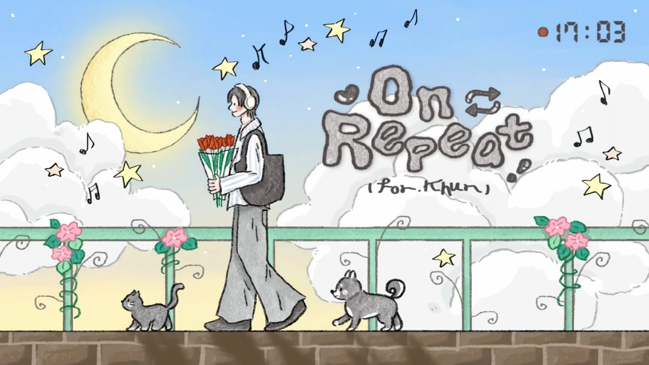 QLER - On Repeat (for khun) | Official Visualizer's Banner
