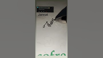 Jannat name signature style. #signature #art #ytshorts