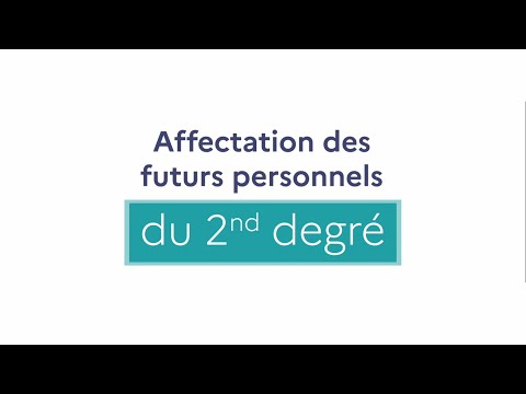 Affectation des futurs personnels du second degré